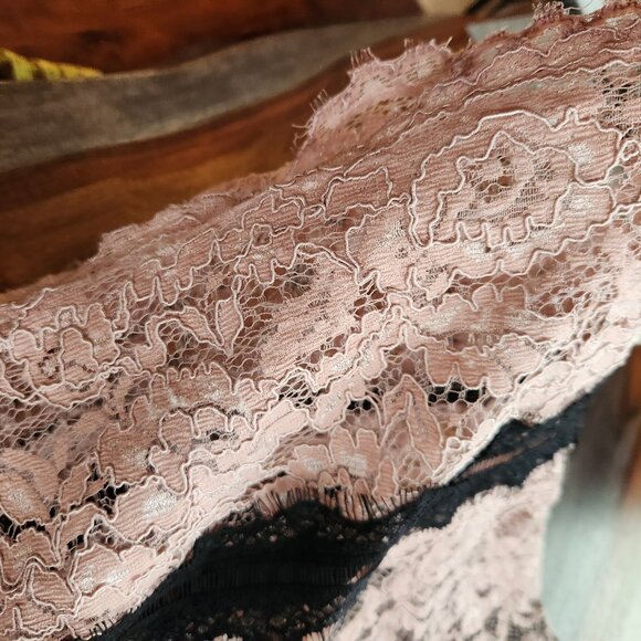 Gorgeous Lace Dressy Dress Pale Pink Black Jax Black Label Size 8 Beautiful Sexy - Picture 9 of 11